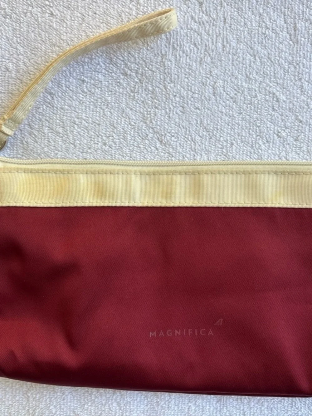 Salvatore Ferragamo Alitalia Burgundy Wristlet Clutch Bag OS Vintage